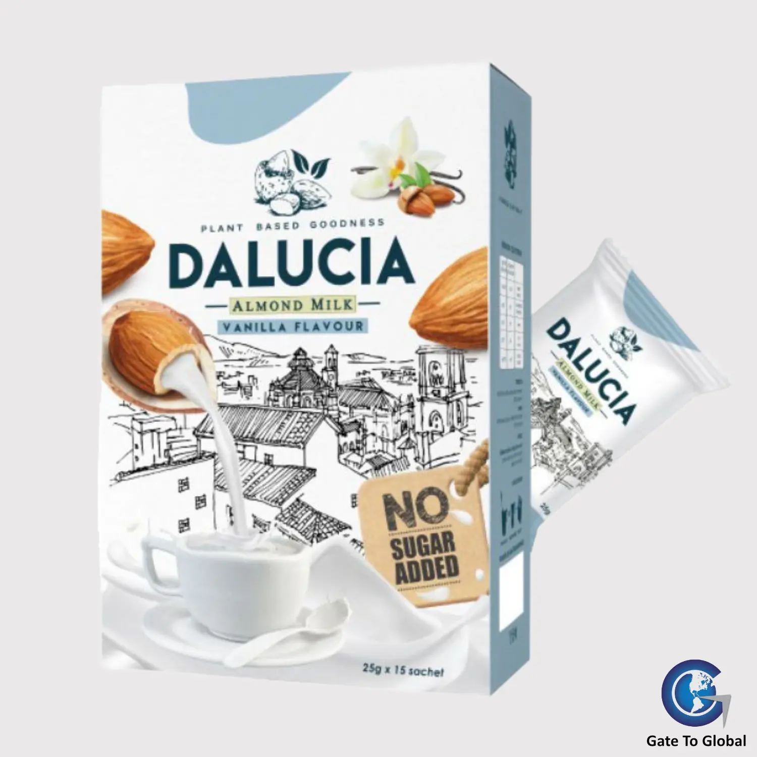Высокое качество, Лидер продаж, вкусные, специально разработанные для напитков, Миндальное молоко, порошок, ваниль, бренд Dalucia, сделано в Малайзии