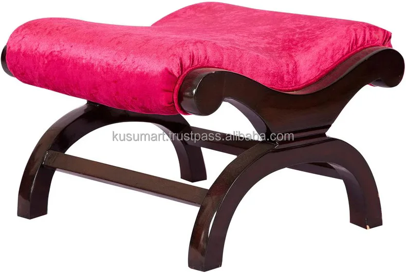 Antique-Style Premium Handmade Foldable Stool Modern Design Home Furniture Sit-Up Bench Faux Leather Wooden Bulk Product