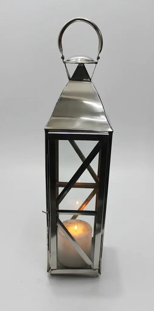 Wholesale Price Luxury Simple New Design Stainless Steel Lantern Round Cylinder Custom Nordic Christmas Decoration