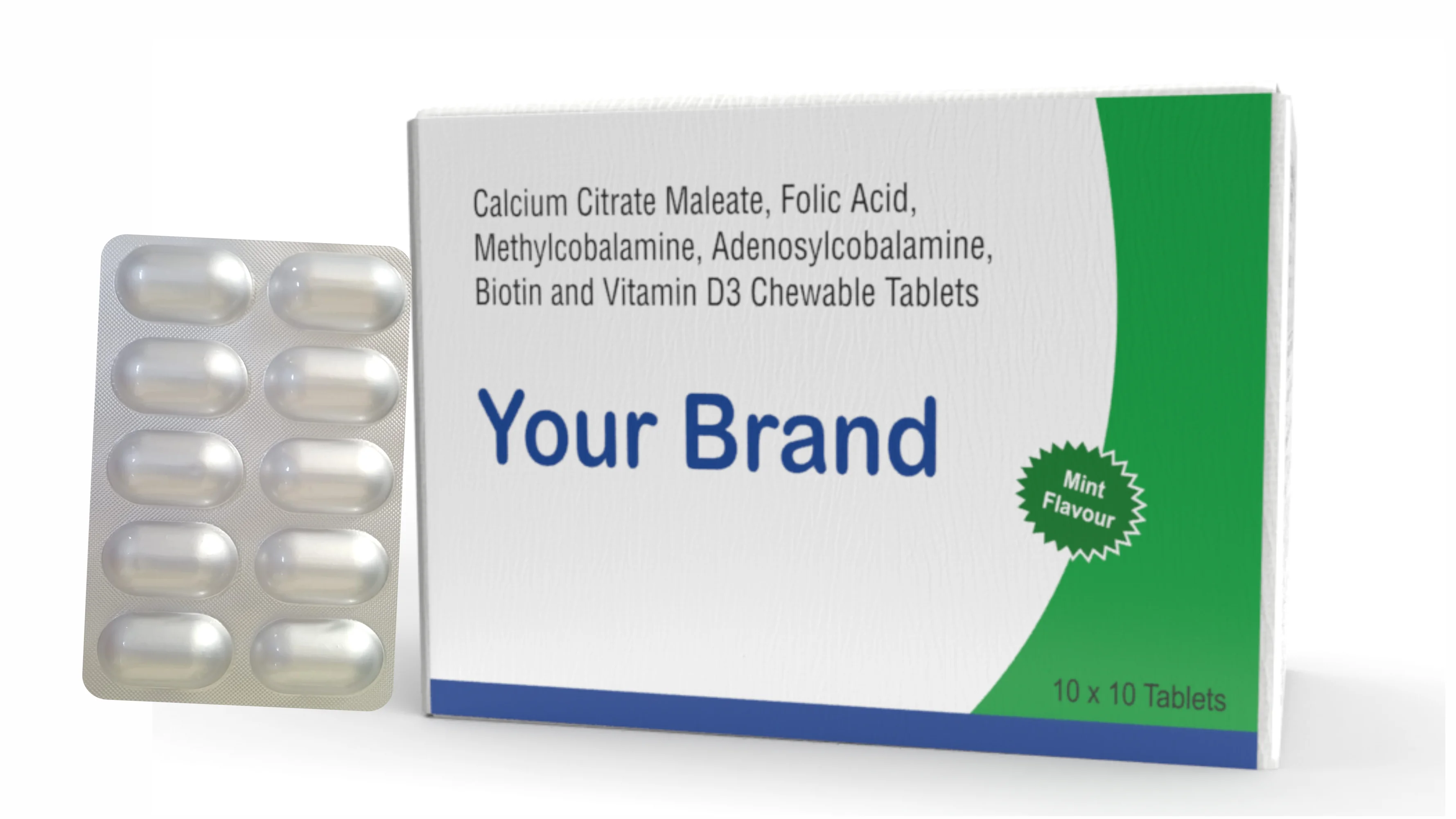 Healthcare Supplement Calcium Citrate Maleate Vitamin D3 Tablet Promotes the Consolidation and Maintenance of Bone Mass