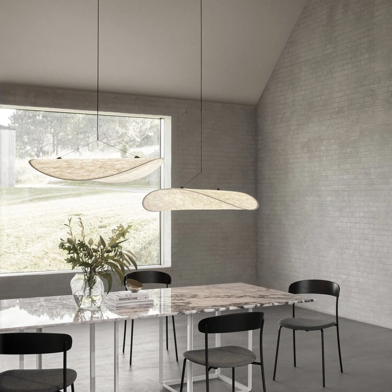 Custom  Aluminium Indoor Decorative Led Pendant Lamp Handmade Silk Fabric Home Hotel Villa Modern Chandelier Pendant Light