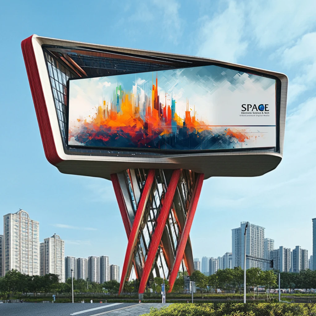 High Quality Outdoor Billboard with Lar Advertising Pillar Light Box Display