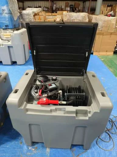400L 450L Portable Diesel Tank 58 Gallon 10 GPM Flow Rate  Fuel Tank with 12V Electric Transfer Pump Diesel Transfer Tank