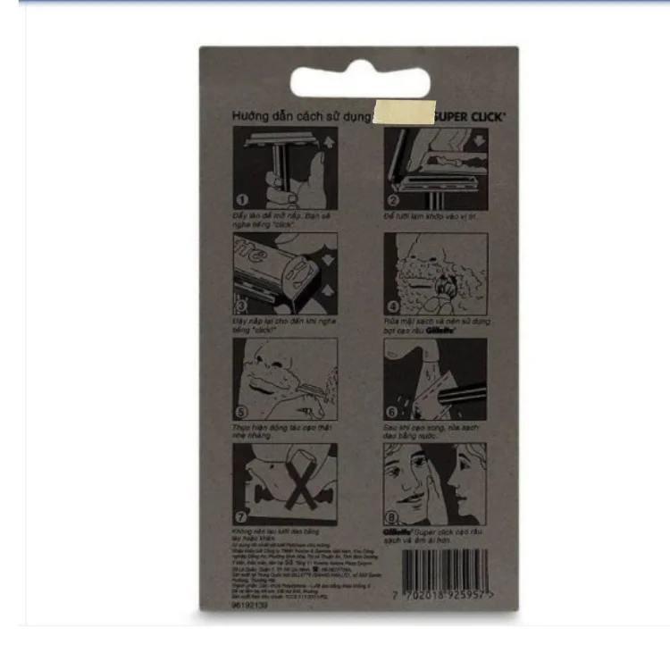 Wholesale Gilleette Super Thin Platinum Razor - 6 pcs/pack, 24 pack/case High quality a more comfortable shave