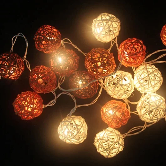 DECORATIVE LIGHTING led string light rattan ball colored round stage lights best selling product interior exterior accessories