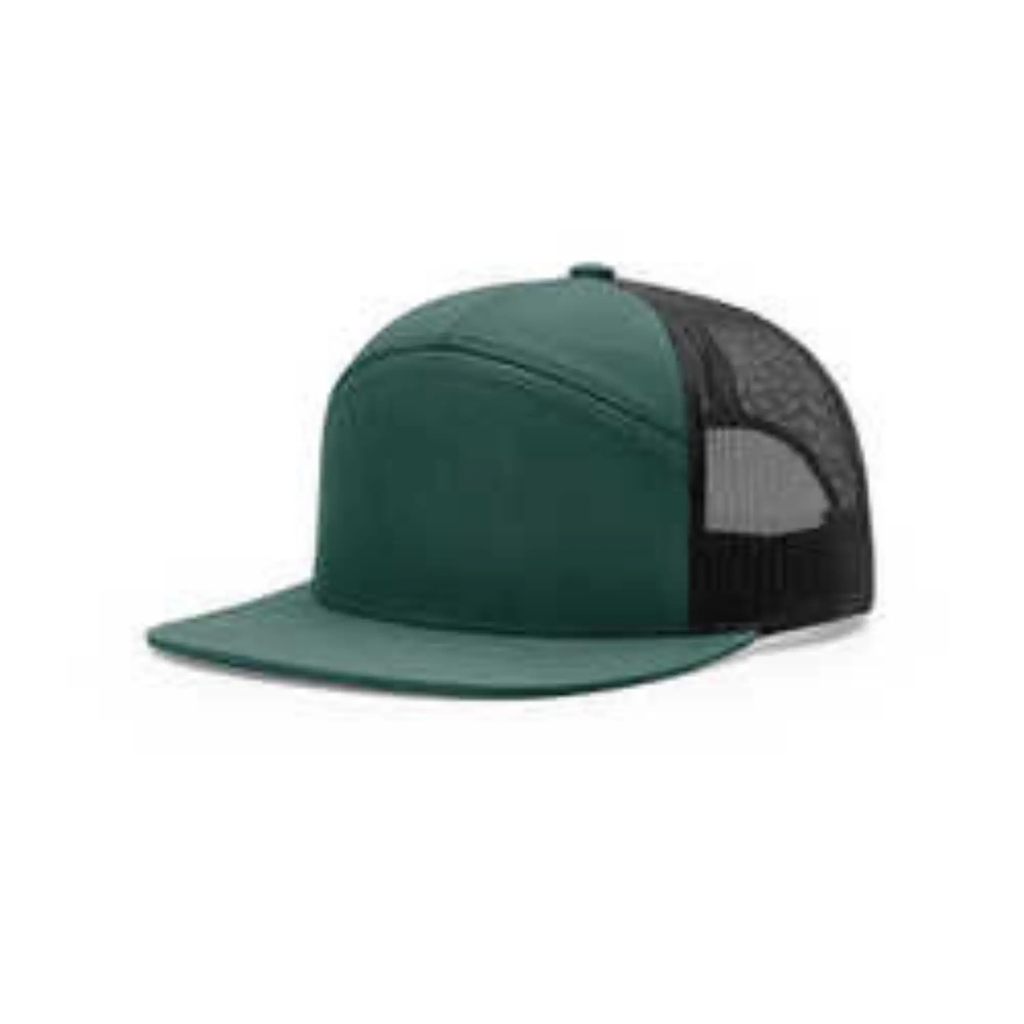 2024 High Quality Trucker Gorras Mesh Sport Caps Custom Blank Flat Brim Snapback Hat 7 Panel Trucker Hat for Men