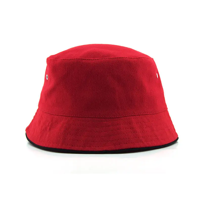 Wholesale High Quality New Design Wholesale Cotton Large Bucket Hat With Piping Blank Bucket Hat Man
