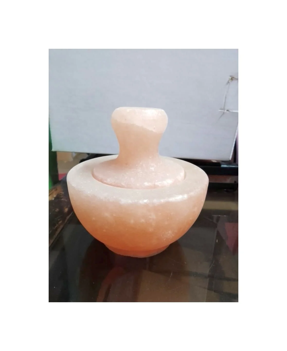 Butiful Salt Crystal Machine  Crafted Accurate Size Unique Design Morter n Pestal Available at Wholesale Direct Factory Pakistan