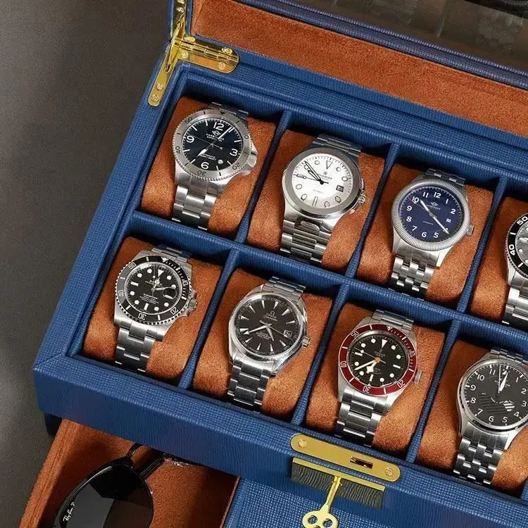 Фабрика WoodBox высококачественный черный рояль автоматическая машина для намотки одинарных часов