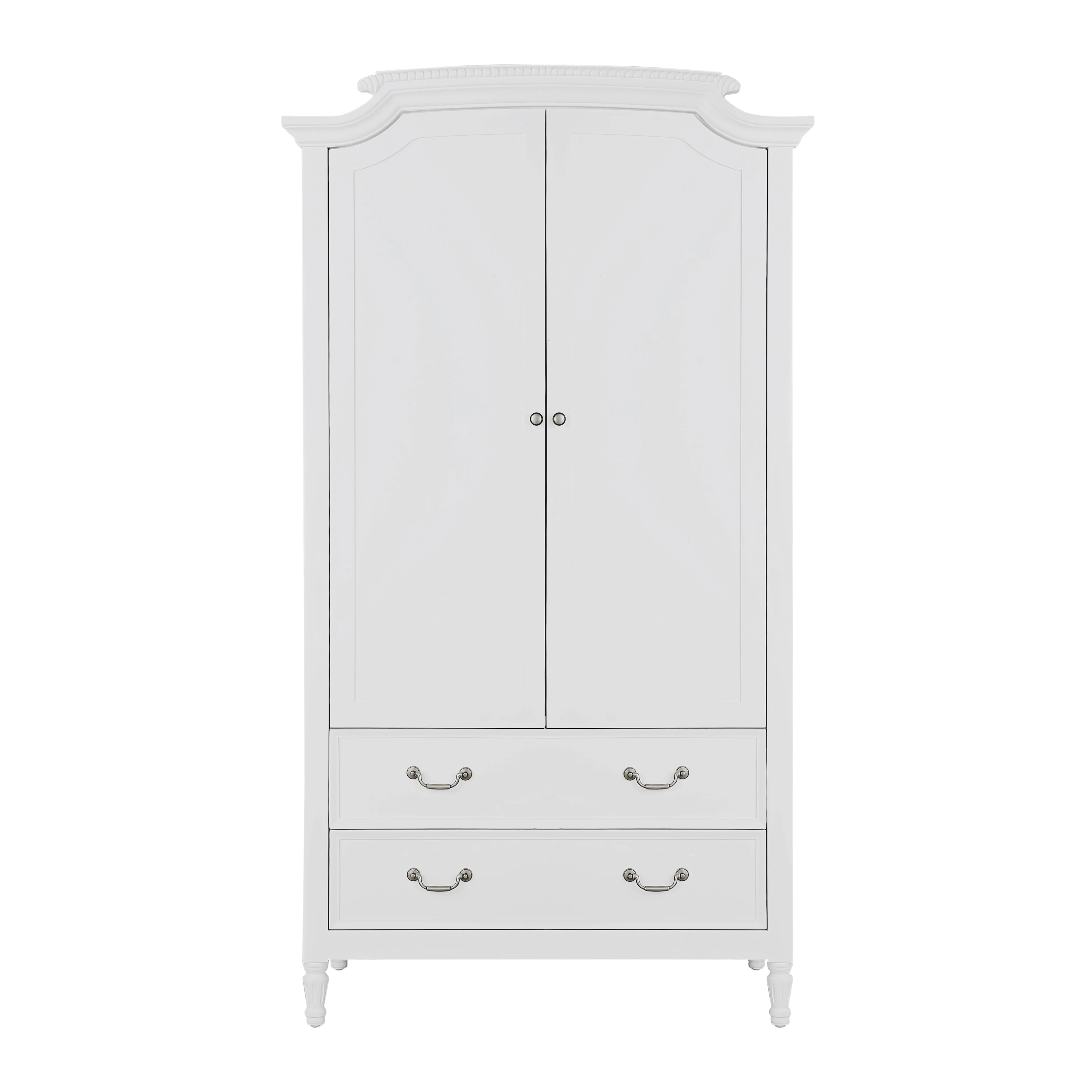 FINLEY 2DR WARDROBE/WHT white color  Design Multilayer Wardrobes Cabinet Portable Clothes Wardrobe for Kid or Adult