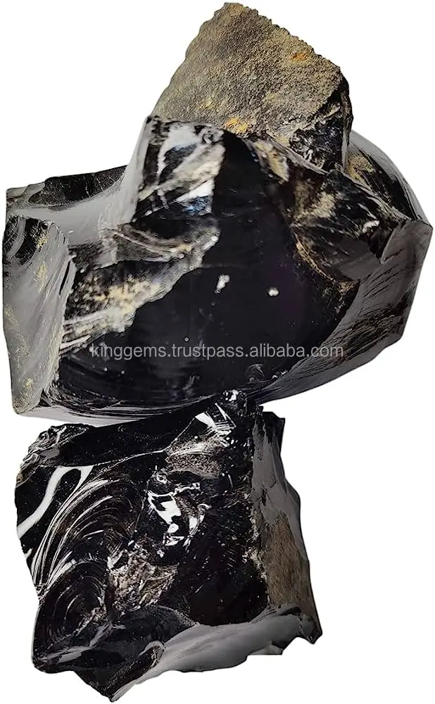 BEST SELLING WHOLESALE NATURAL BLACK OBSIDIAN ROUGH STONE FOR REIKI HEALING STONE MEDITATION OBSIDIAN RAW TUMBLED STONE