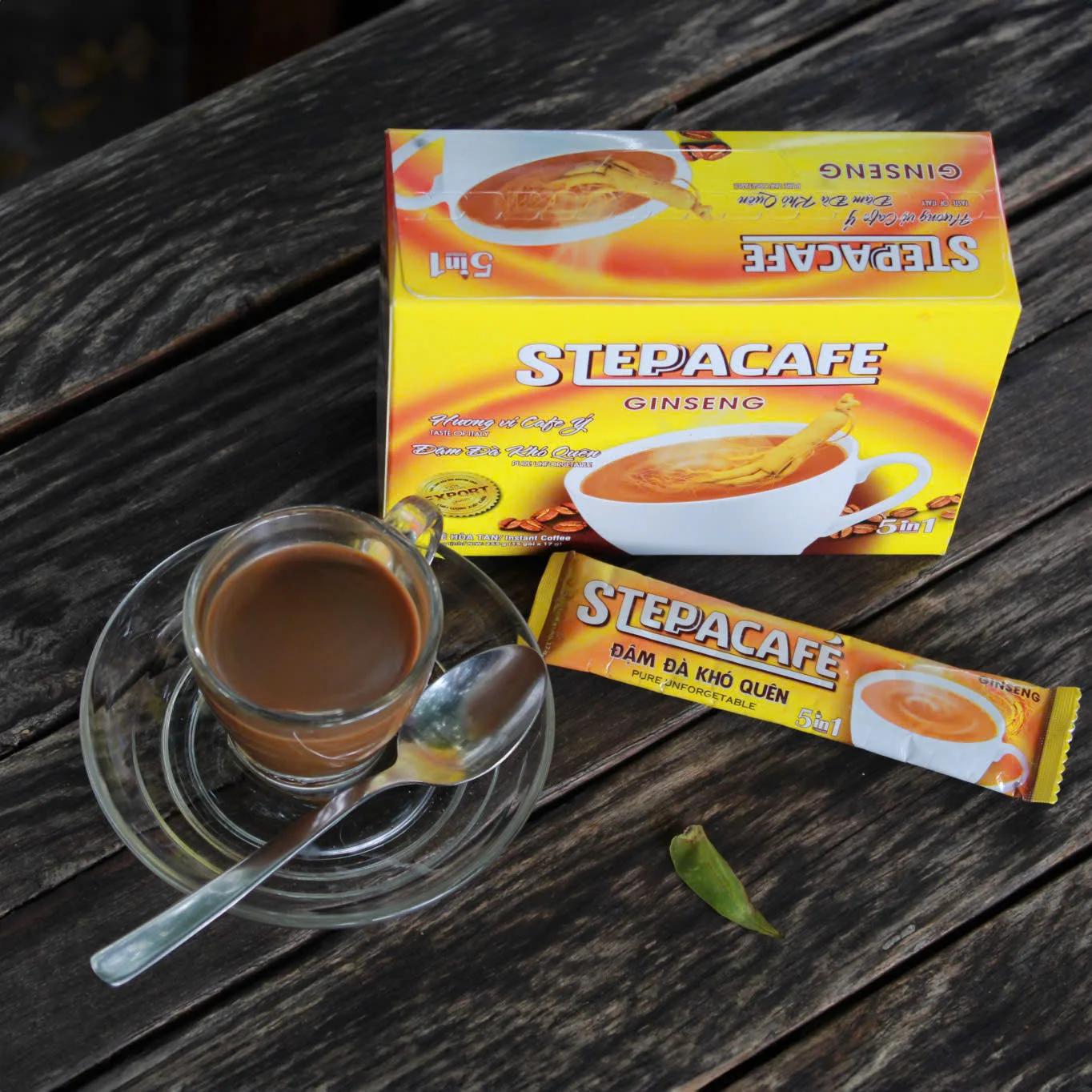 Лидер продаж растворимый кофе срок годности 24 месяца STEPPACAFE производитель OEM 5 в 1 женьшень из Вьетнама