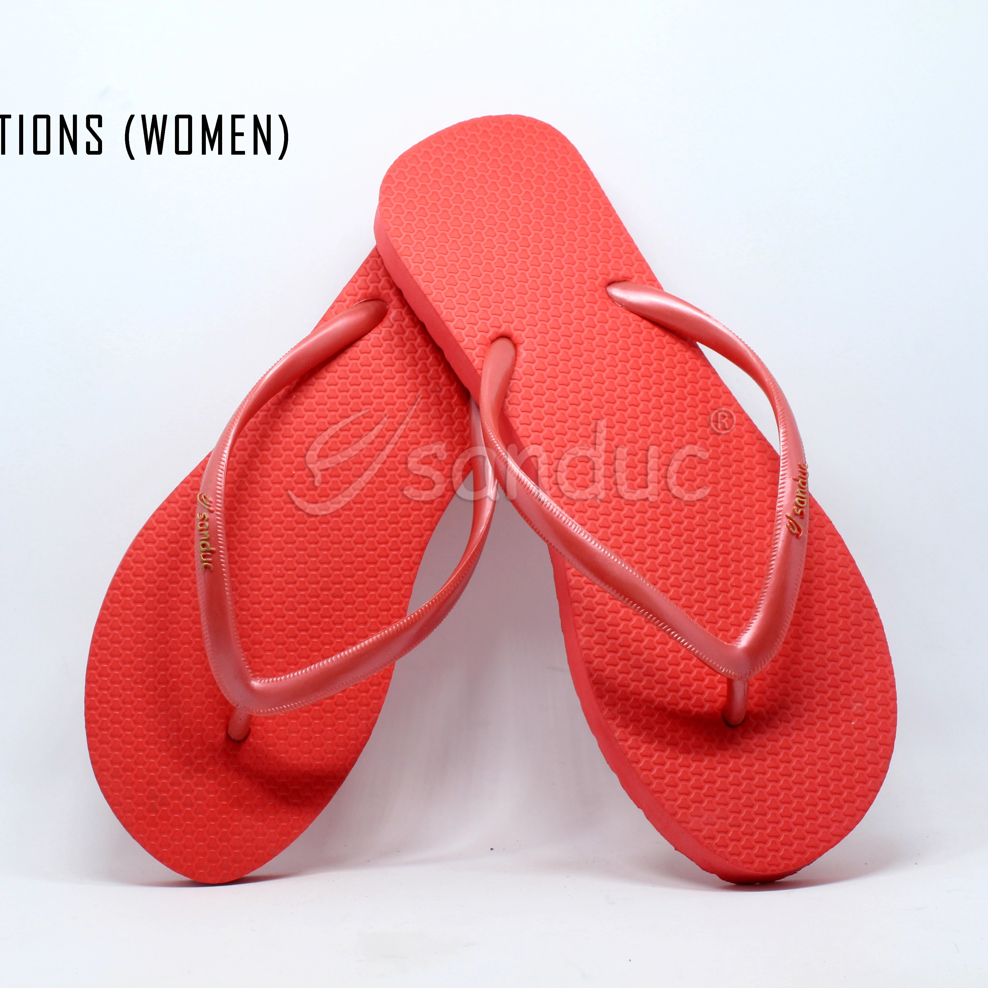 Comfortable stylish women casual flat bright color summer custom red flip flops slippers sandals for beach indoor outdoor