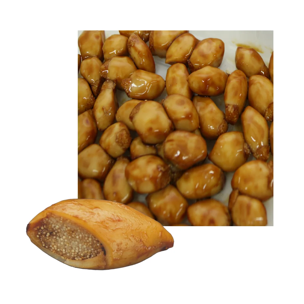 ISO Instant food Lunchbox bento Soy sauce Calamari Frozen SQUID STUFFED WITH HERRING ROE Vacuum pack 350-550g Vietnam factory