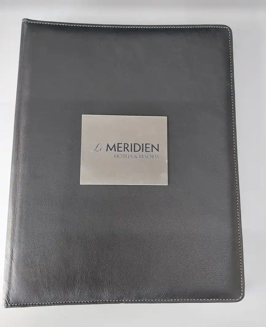 Indian Exporter Offers Best Quality Black Restaurant Menu Cover Wholesale Price Cheap Metal Folder for Hotel Use