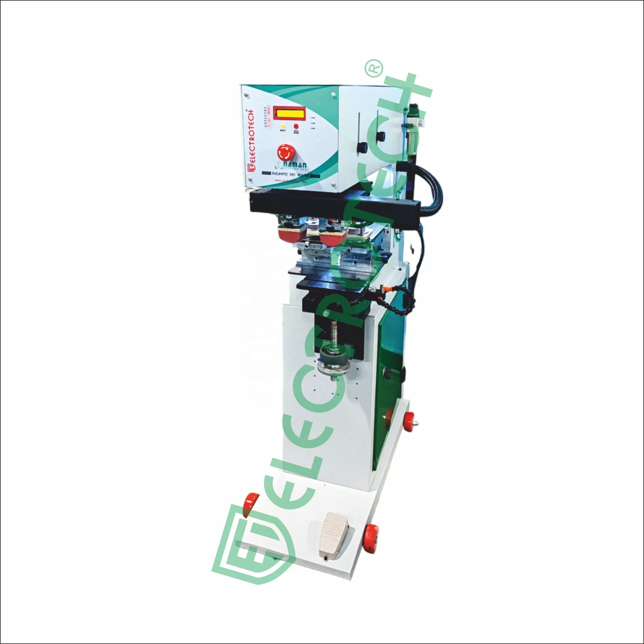 New 2-Color Pneumatic Pad Printer Double-Color Tampon Ink Cup Plastic Product Machine Sealed Ink Cups Semi-Automatic Pump