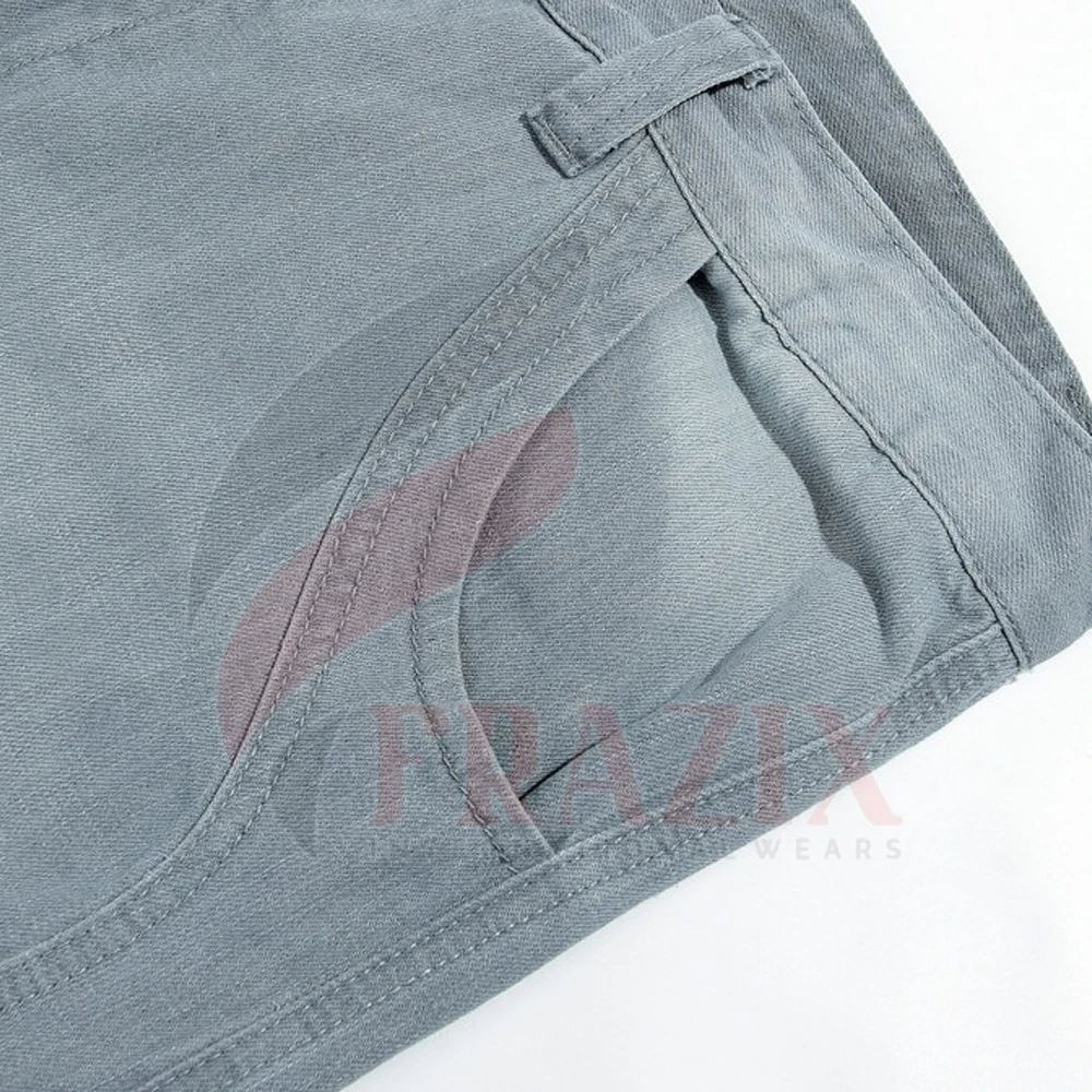 Sport Casual Pants Streetwear Loose Straight Fit Jeans High Waist Thick Men Cargo Pants Jeans