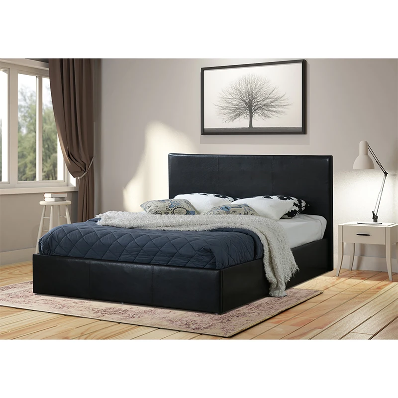 Wholesale PRADO OTTOMAN Black Color Up Lift Standard Double Size Space Saving Storage Beds Bulk Sale from Malaysia Supplier