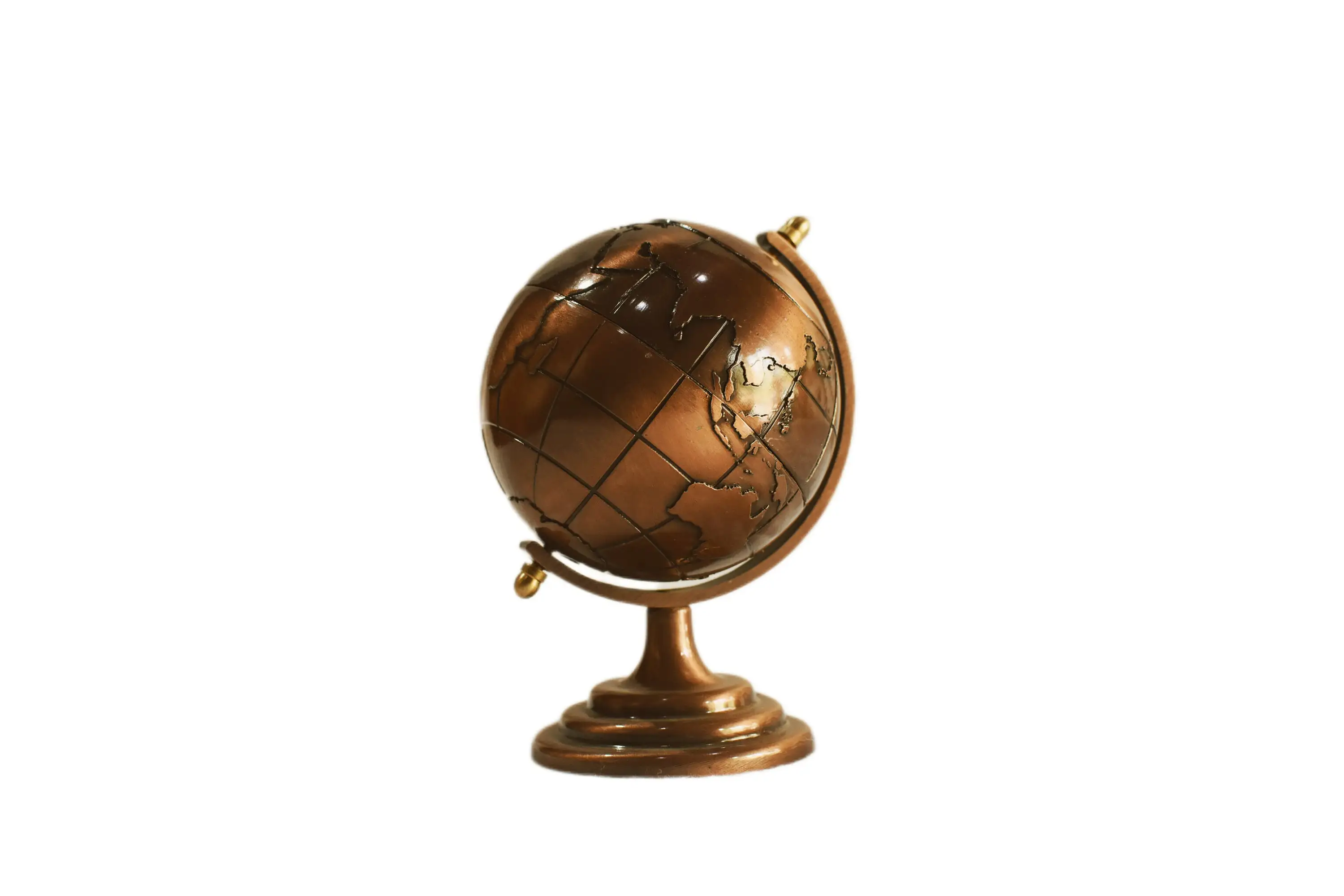 WB INC Antique Rotating Aluminium World Map Globe For Table Decor, Display, Office, School, Living Room