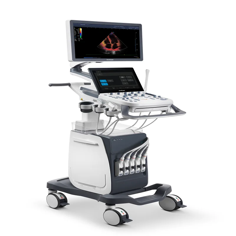 The good price medical machine sonoscape P9 digital color doppler diagnostic ultrasound  with trolley