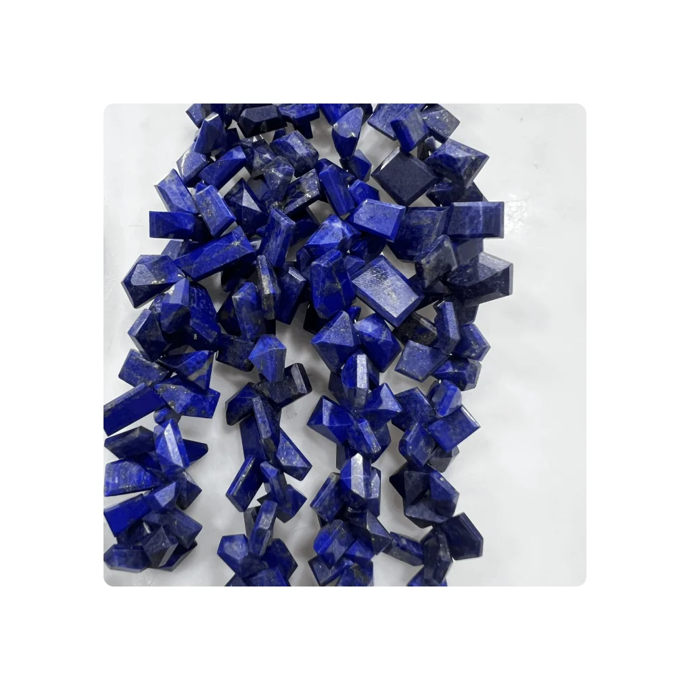Natural Lapis Lazuli Gemstone Cut Stone Fancy Shape Briolette Beads Size 6-8MM Approx The Magic of Gemstone Beads