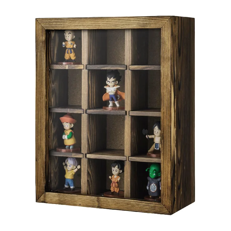 12 отсеков деревенский выжженный тень из цельного дерева с магнитным закрытием