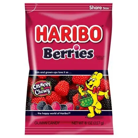 Haribo Gummi Candy, Berries, 5-Ounce Bags (1-Bag)