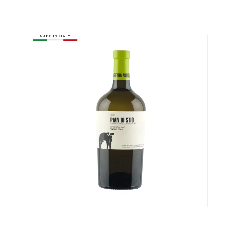 Top Quality PIAN DI STIO IGP Paestum Fiano Organic 2020 750ml alcohol 13% italian white table wine for sell