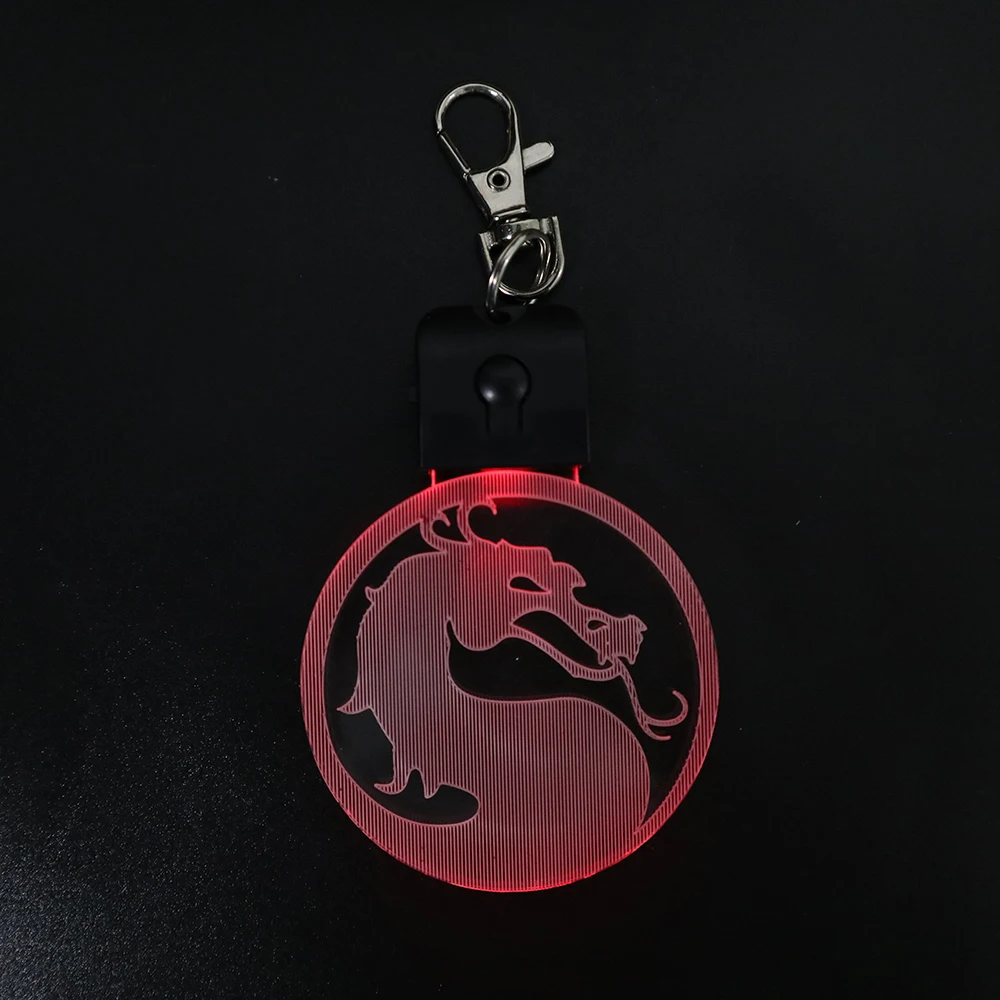 Shenzhen cheap wholesale sublimation blank acrylic led 3d keychain custom rectangular 3d led keychain