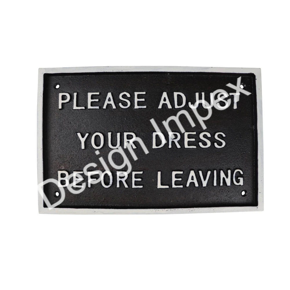 Custom Tin Metal Plate Wall Mount Large Rectangular General Wall Signs and Plaque Retro Style metal Signs Printed Custom