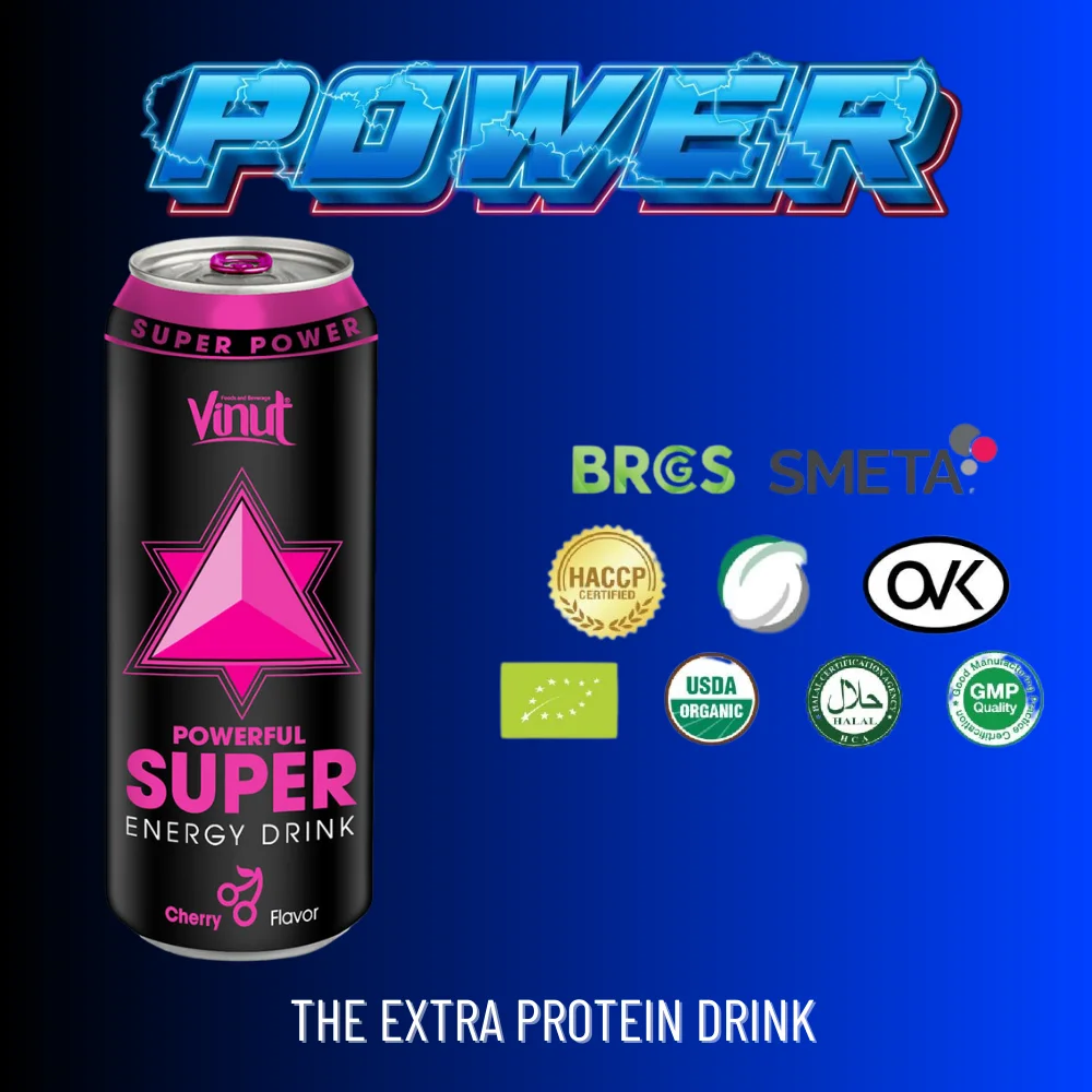 Мощный витаминный энергетический напиток 500 мл консервированный фруктовый сок со вкусом Non GMO высокого креатина производство Viet Nam Private Label