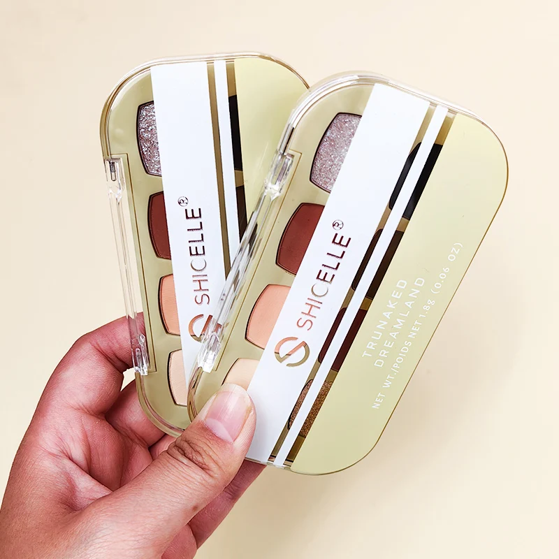 Maquillage 8 Color Green Box Metallic Glitter High Pigment Quality Eye Makeup Custom Eyeshadow Palette