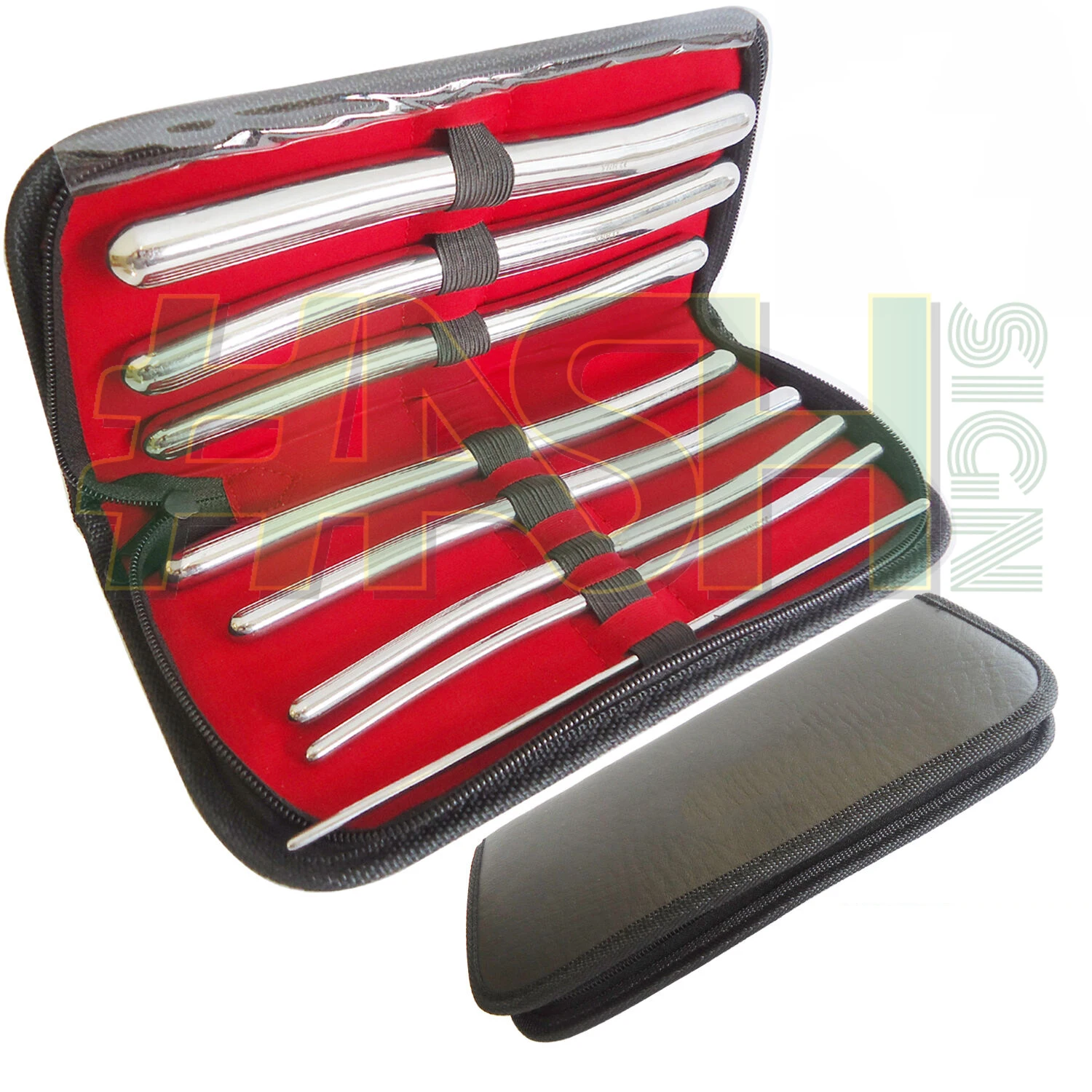 8 Pcs Hegar Uterine Sounds Dilator Set 3mm-18mm Double Ended / Hegar Uterine Dilators Gynecology Double Ended Sound Tools