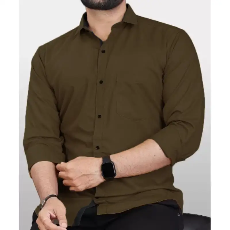 Top Product 100% Polyester Men Shirt Custom Your Brand Logo and Label at Affordable Price from Indian Exporter