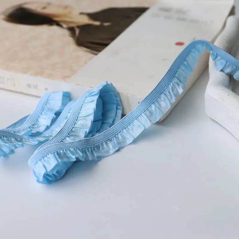 High quality custom ruffle ruffle stretch lace lace Elastic band doll lace material