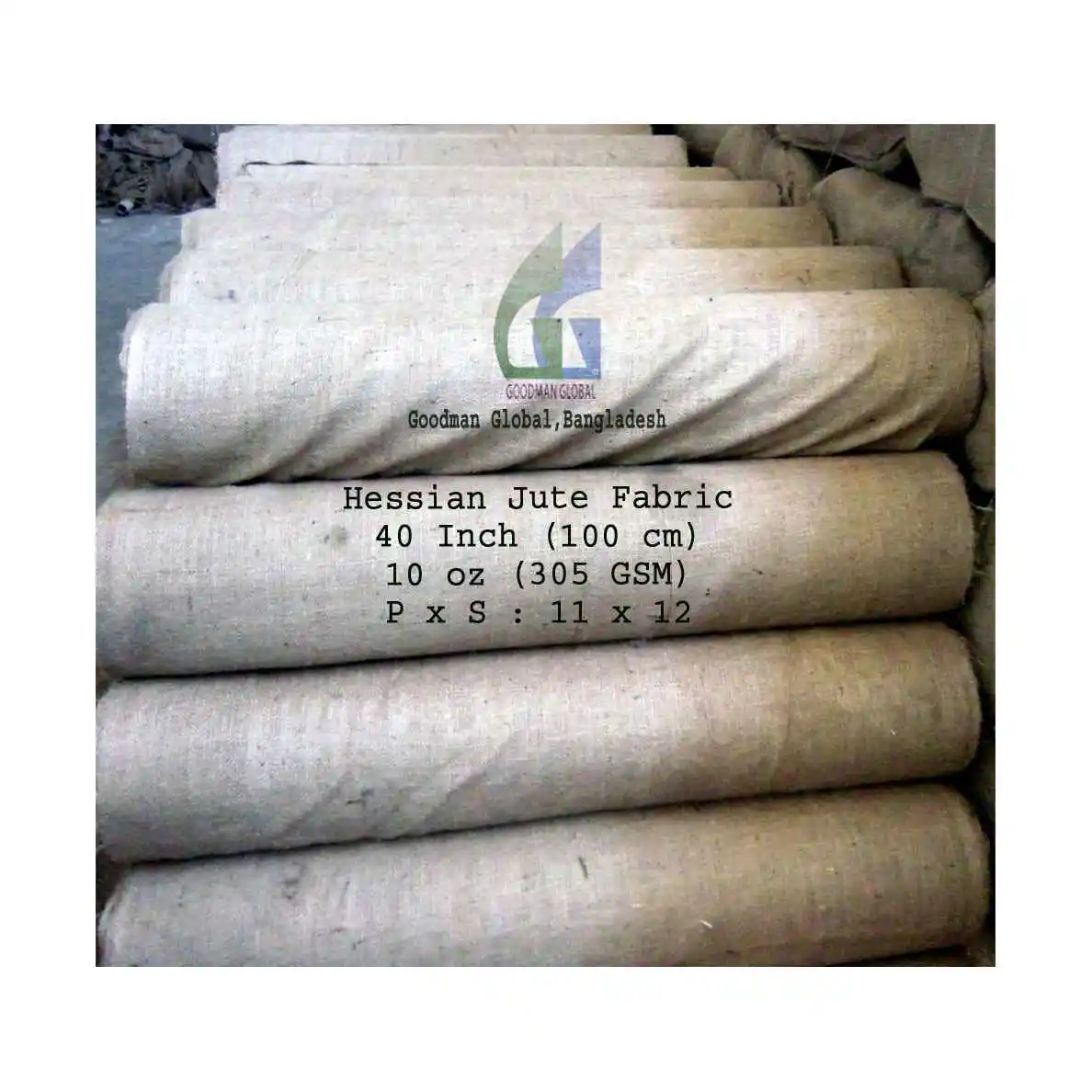 Hessian roll 40 inch wide 10 oz burlap fabric biodegradable jute gunny woven cloth Manufacturer Goodman Global Bangladesh