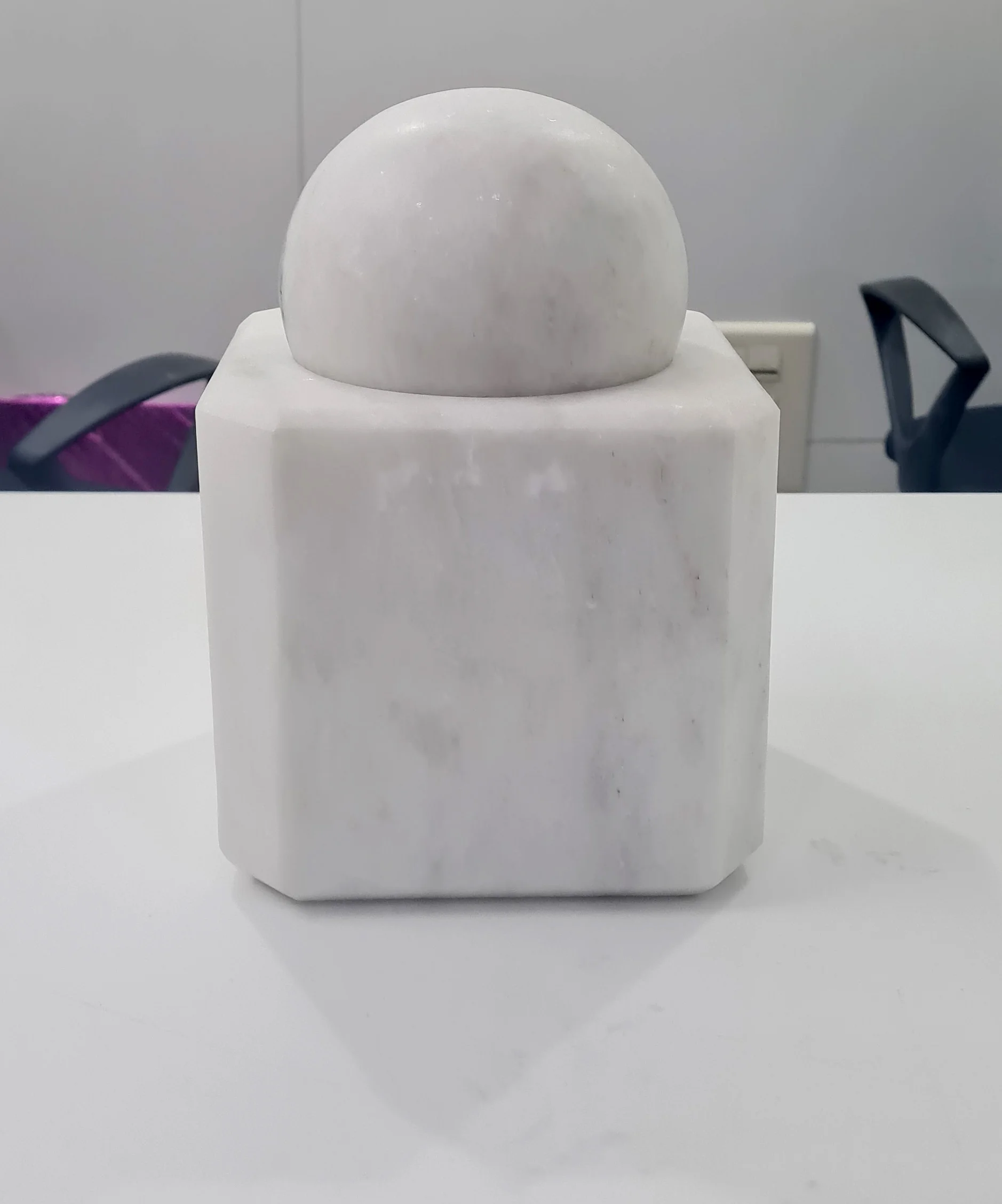 Square and Sphere Shape Cultured Marble Cremation Burial Funeral Urn for ashes Stone Keepsake Pot Vase Planter Vessel Container
