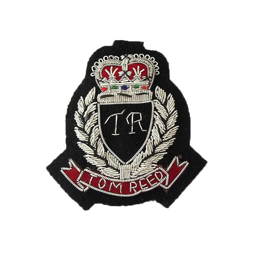 Most Demanding Custom Handmade Bullion and Wire embroidery Badge Masonic Apron Badge Direct from factory