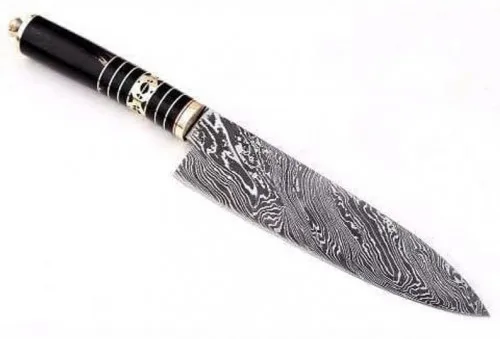 Professional   Custom Handmade Damascus Steel High Quality  Chef Kitchen Knife With Proctored Cover