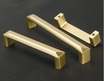 Brass Zinc Alloy Cabinet Handles - 5.04'( 128mm ) Hole Center Affordable Luxury Cabinet Pull Hardware for Bedroom & Kitchen