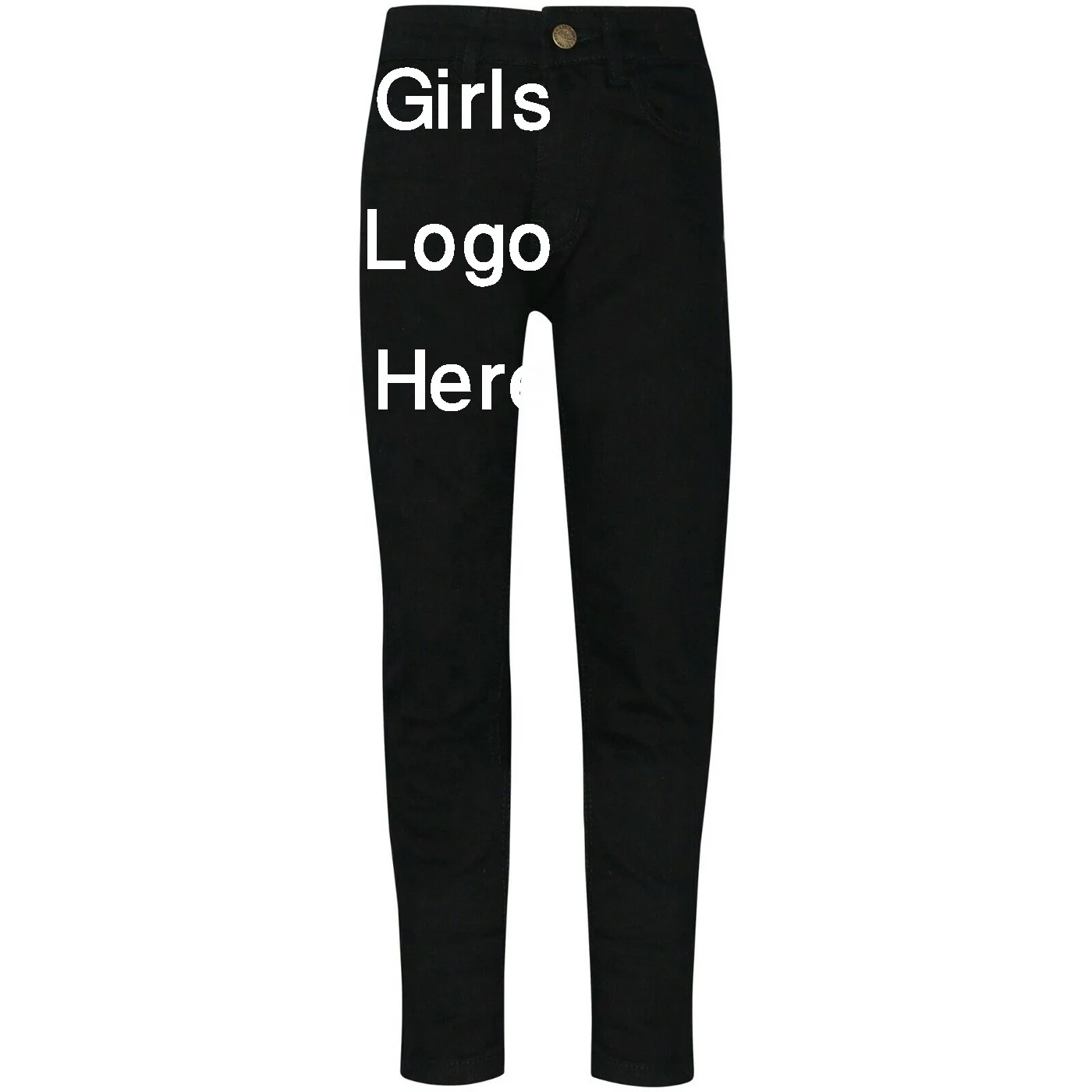 Export Oriented Premium Quality Customizable Kids Girls Jeans Pant Fashionable Casual Denim Pant Wholesale Cheap Price  From BD