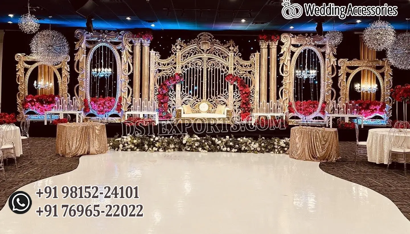 Open Style Srilankan Poruwa Ceremony Stage Decor Best Event Decor Open Wedding Stage Hindu Wedding Open Stage Mandap Decor USA