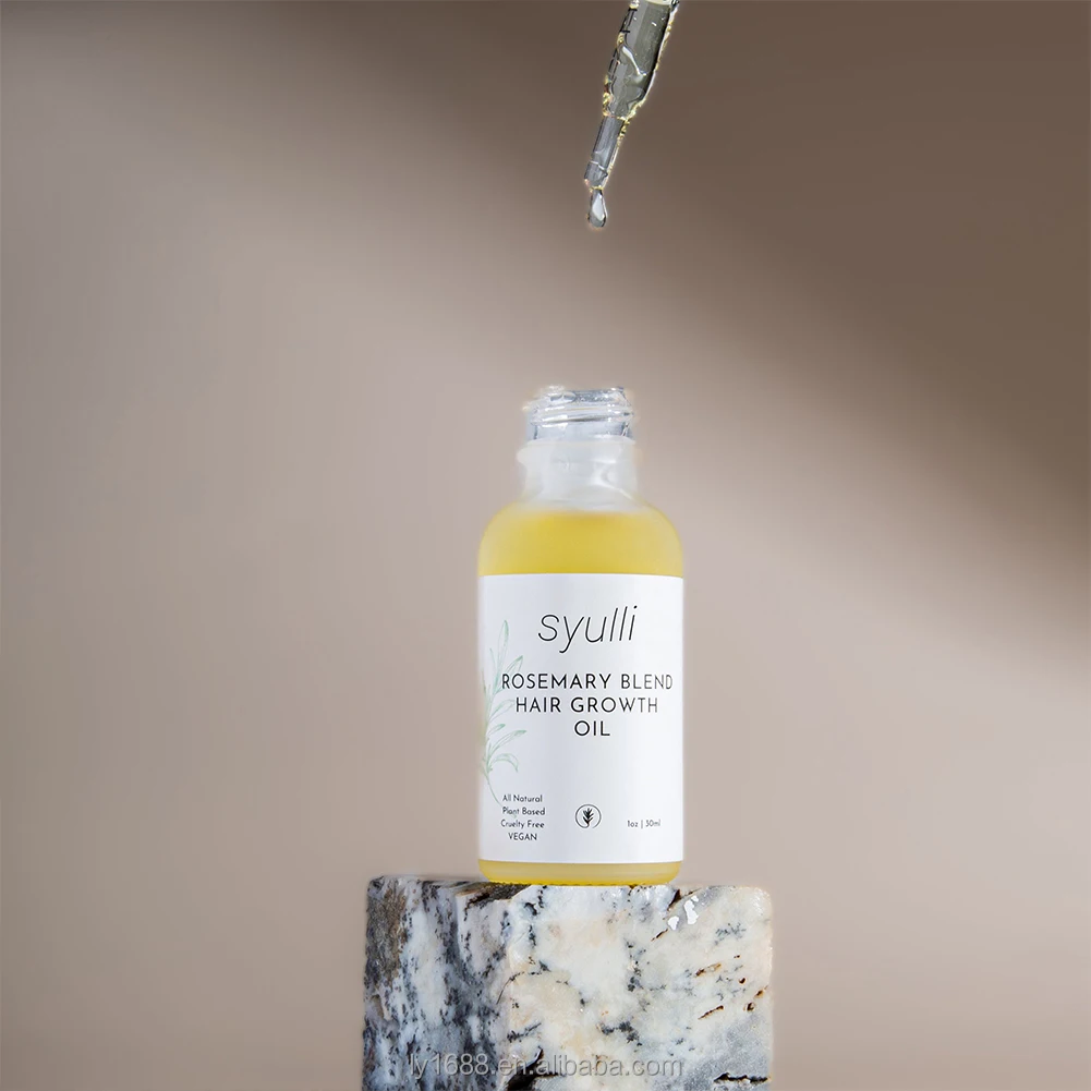 Private Label 100% Natural Rosemary Castor Oil Nourishing Scalp Elixirs Hair Care Loss Treatment Hair Growth Oil Serum