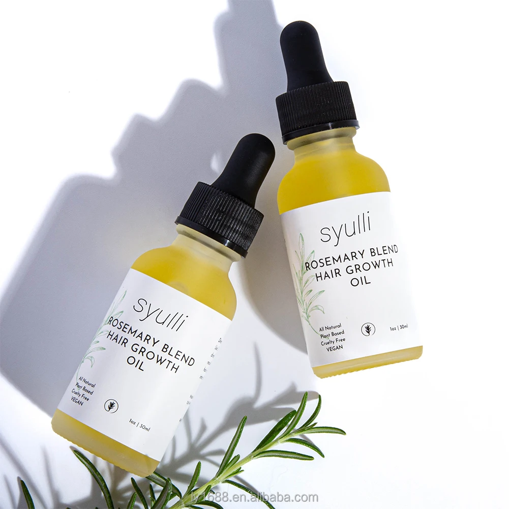 Private Label 100% Natural Rosemary Castor Oil Nourishing Scalp Elixirs Hair Care Loss Treatment Hair Growth Oil Serum