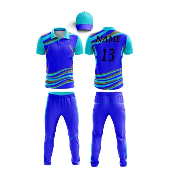 High Quality Micro-Fiber Digitally Sublimated Cricket Uniform Kit Customized Pattern Design Jersey and Trouser OEM