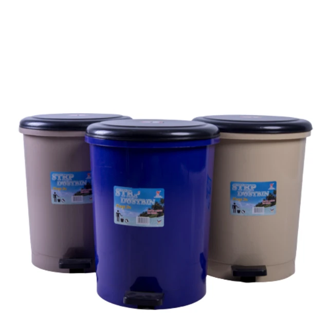 Preferred Leading HDPE Outdoor Waste Bin Simple Patterned Trash Can Pedal Reasonable Price Manufactured Top Plastic Bin Supplier
