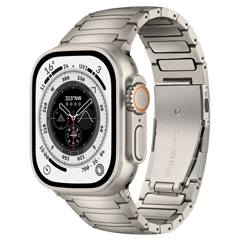 Металлический браслет из титанового сплава для Apple Watch 8 Ultra 2 41/44/45/49 мм