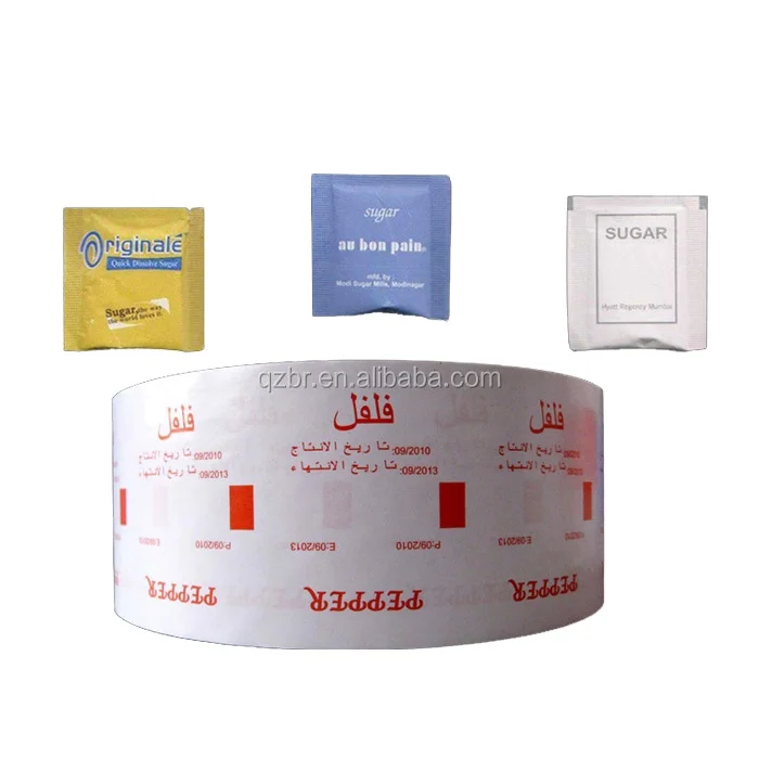 58gsm Poly Coated Paper PE Sugar/salt/pepper Sweetener Stick Sachets Package Film Roll