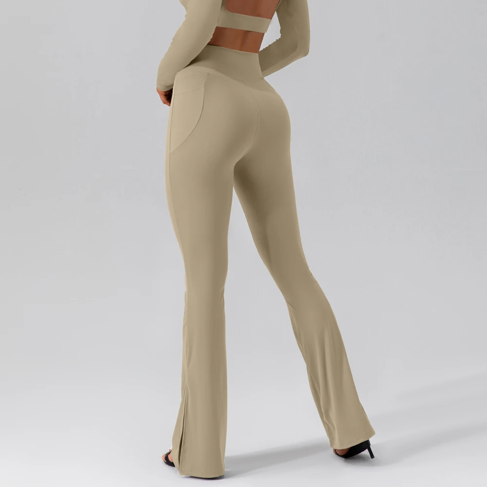 Women New Arrivals Tiktok Leggings High Waist Butt Lift Flared Wide Leg Bell Bottom Yoga Pants