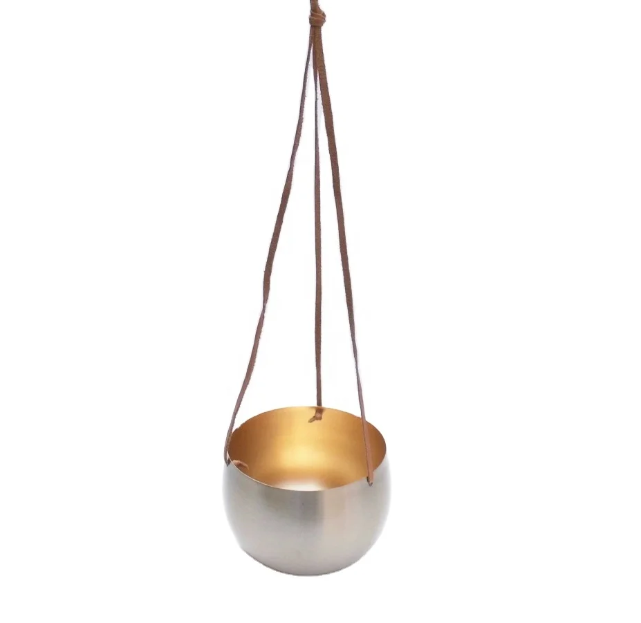 super quality metal made home interior fresh flower logo engraving wholesale offer metal hanging vase